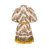 floral print cotton-blend mini dress