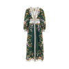 cotton long dress with nature motif