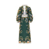 cotton long dress with nature motif
