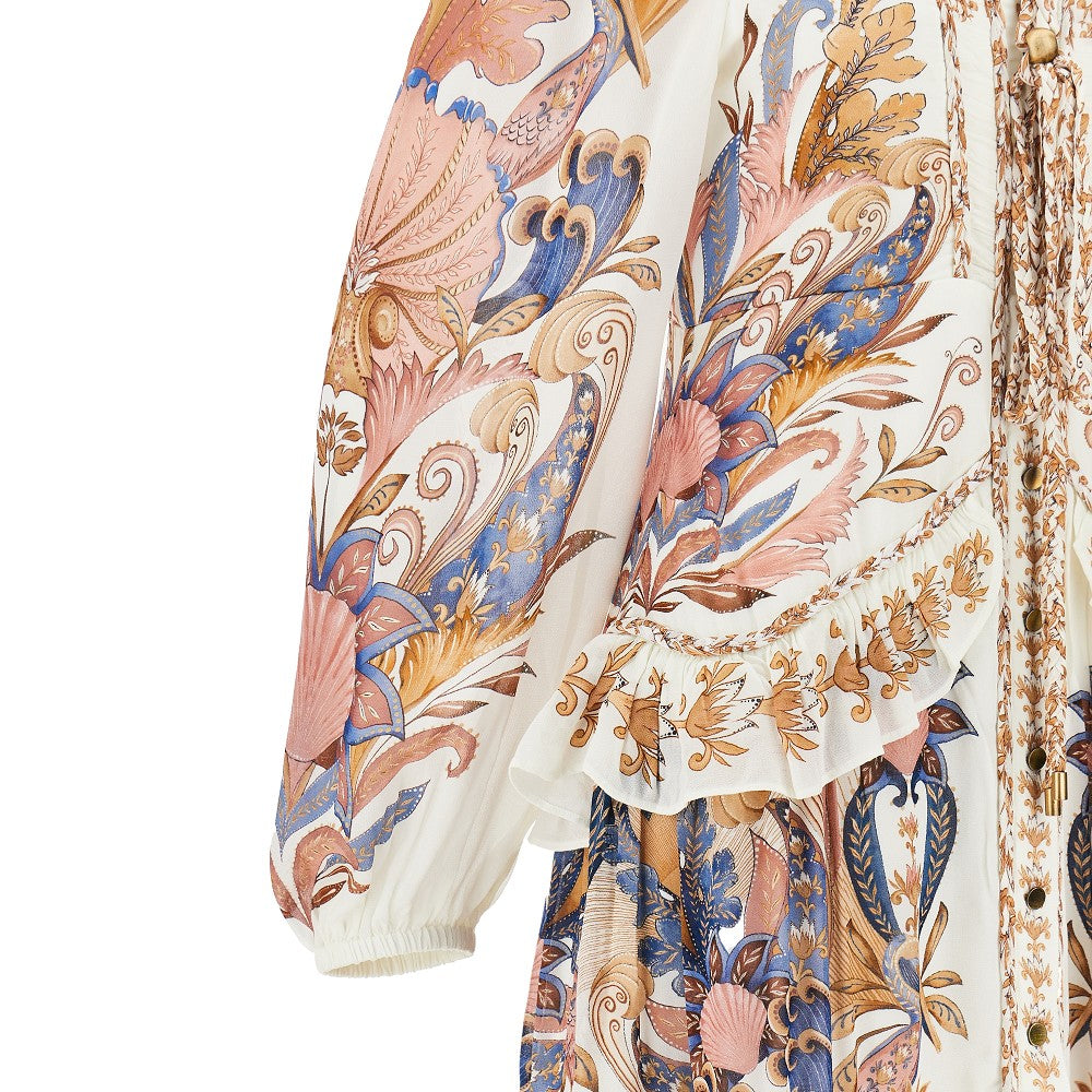 FARM RIO XL viscose crêpe long dress