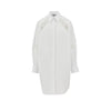 shirt dress with lace inserts