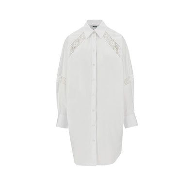 shirt dress with lace inserts