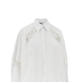 MSGM 40 shirt dress with lace inserts