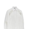 shirt dress with lace inserts