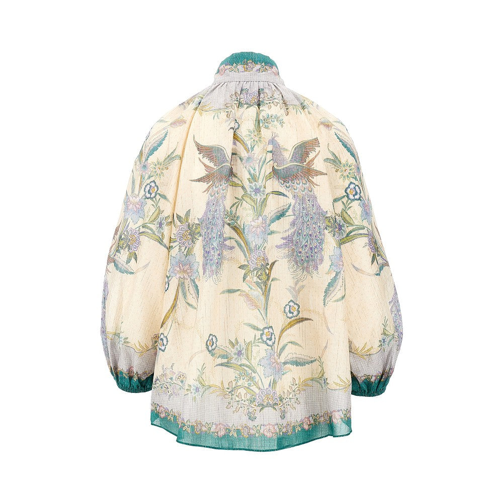 indra cotton and silk blouse