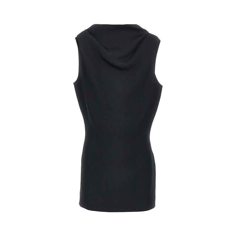 crepe satin mini dress