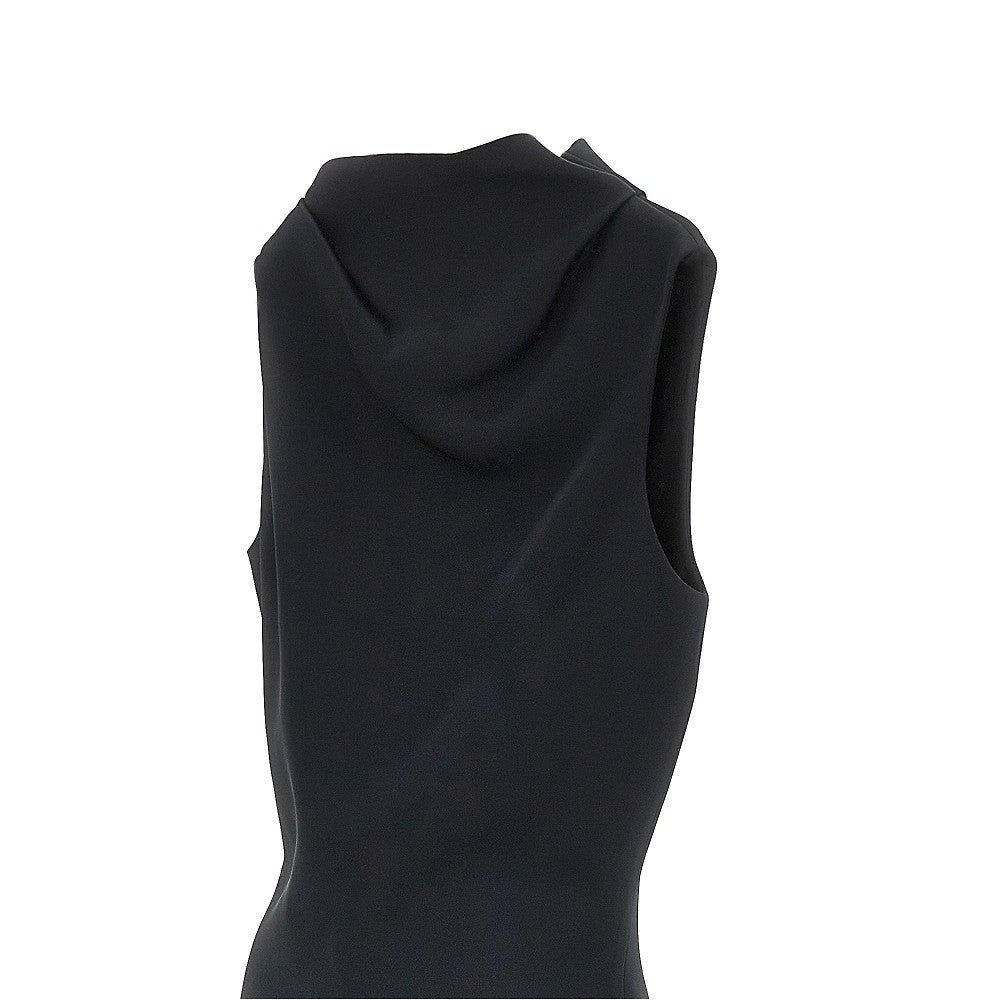 crepe satin mini dress