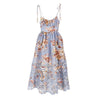 awaken linen midi dress
