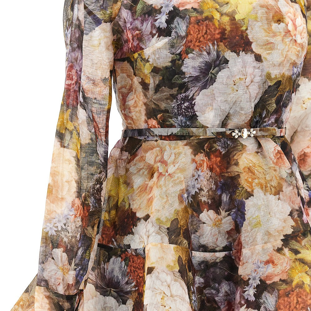 alchemy floral organdy mini dress