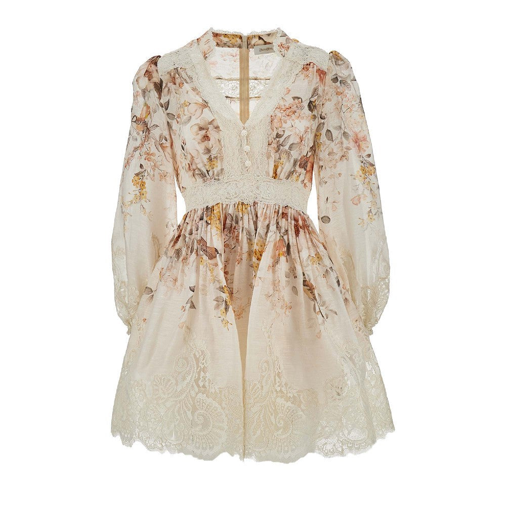 ZIMMERMANN I luna organdy and lace mini dress