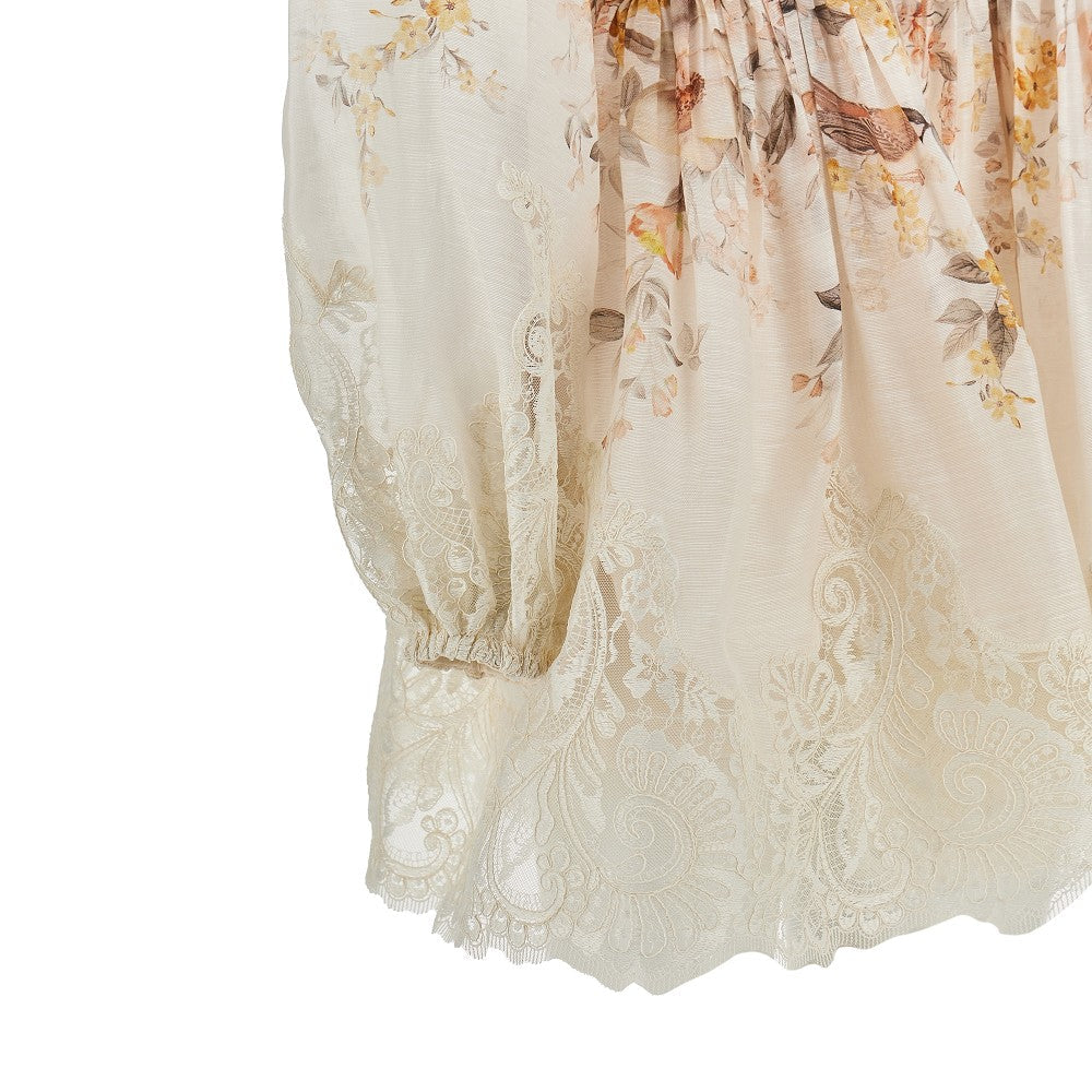 ZIMMERMANN I luna organdy and lace mini dress