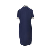 VALENTINO 44 crepe couture dress with macramè trims