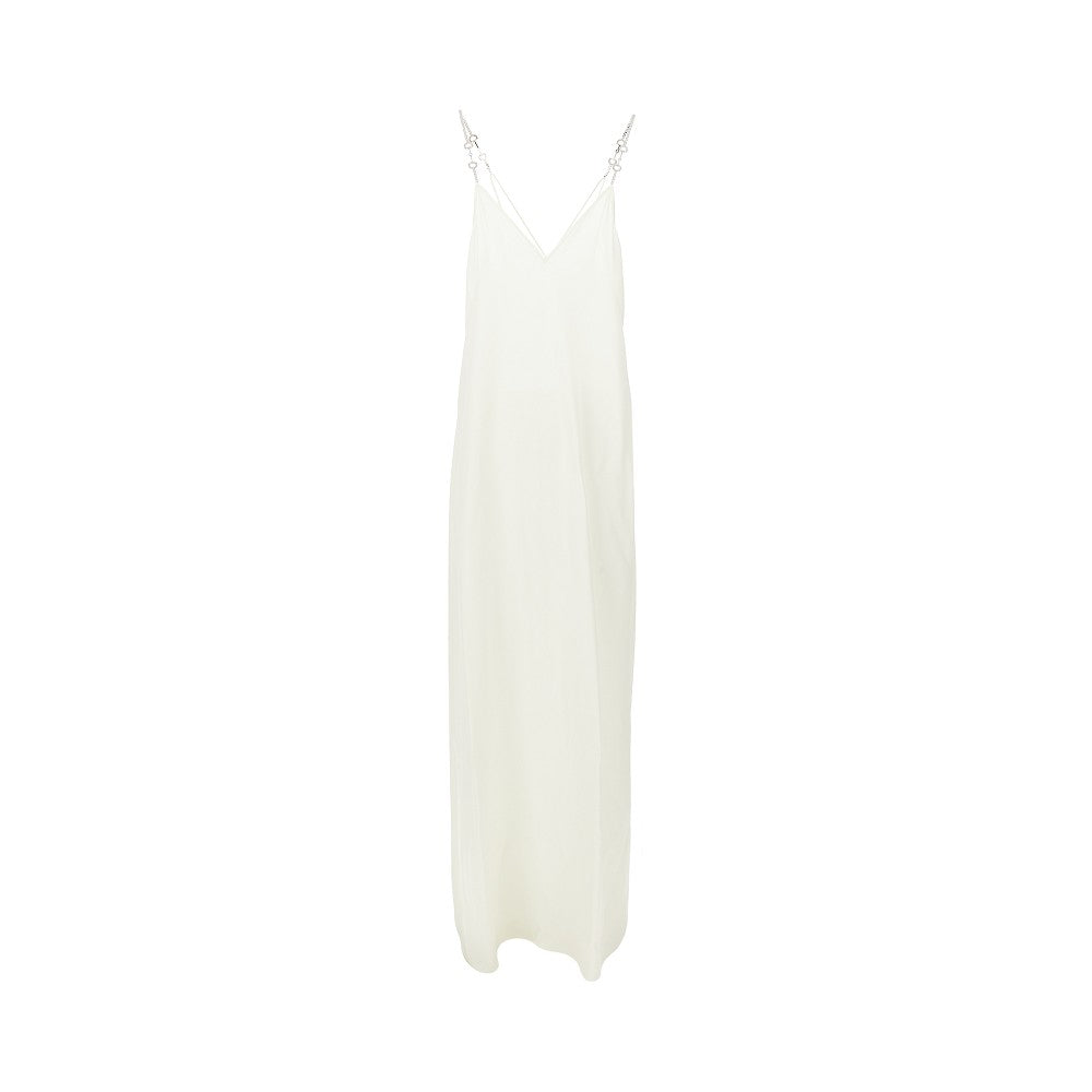 GUCCI 42 satin long dress with horsebit straps