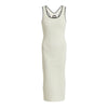 ribbed knit midi dress