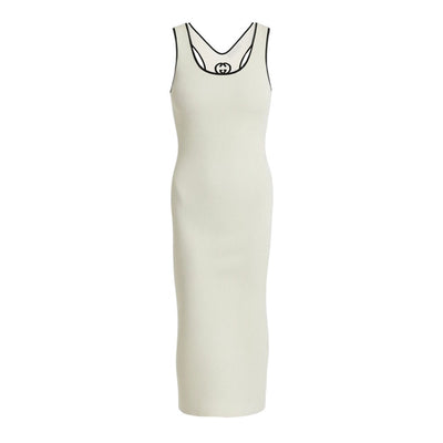 ribbed knit midi dress