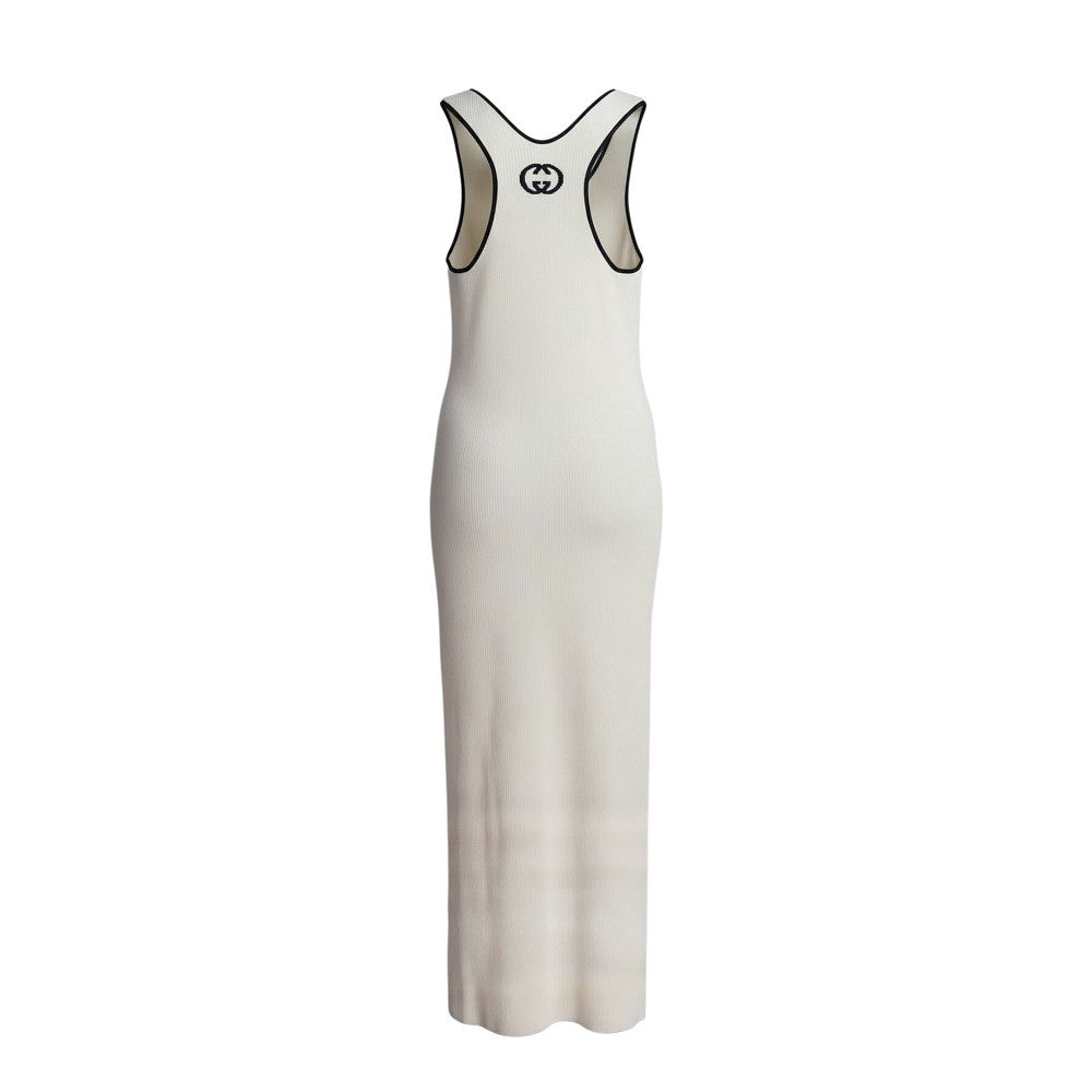 ribbed knit midi dress