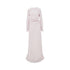 ALEXANDER MCQUEEN 42 draped crepe satin long dress