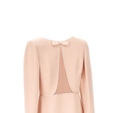 VALENTINO 42 cady couture midi dress with feathers