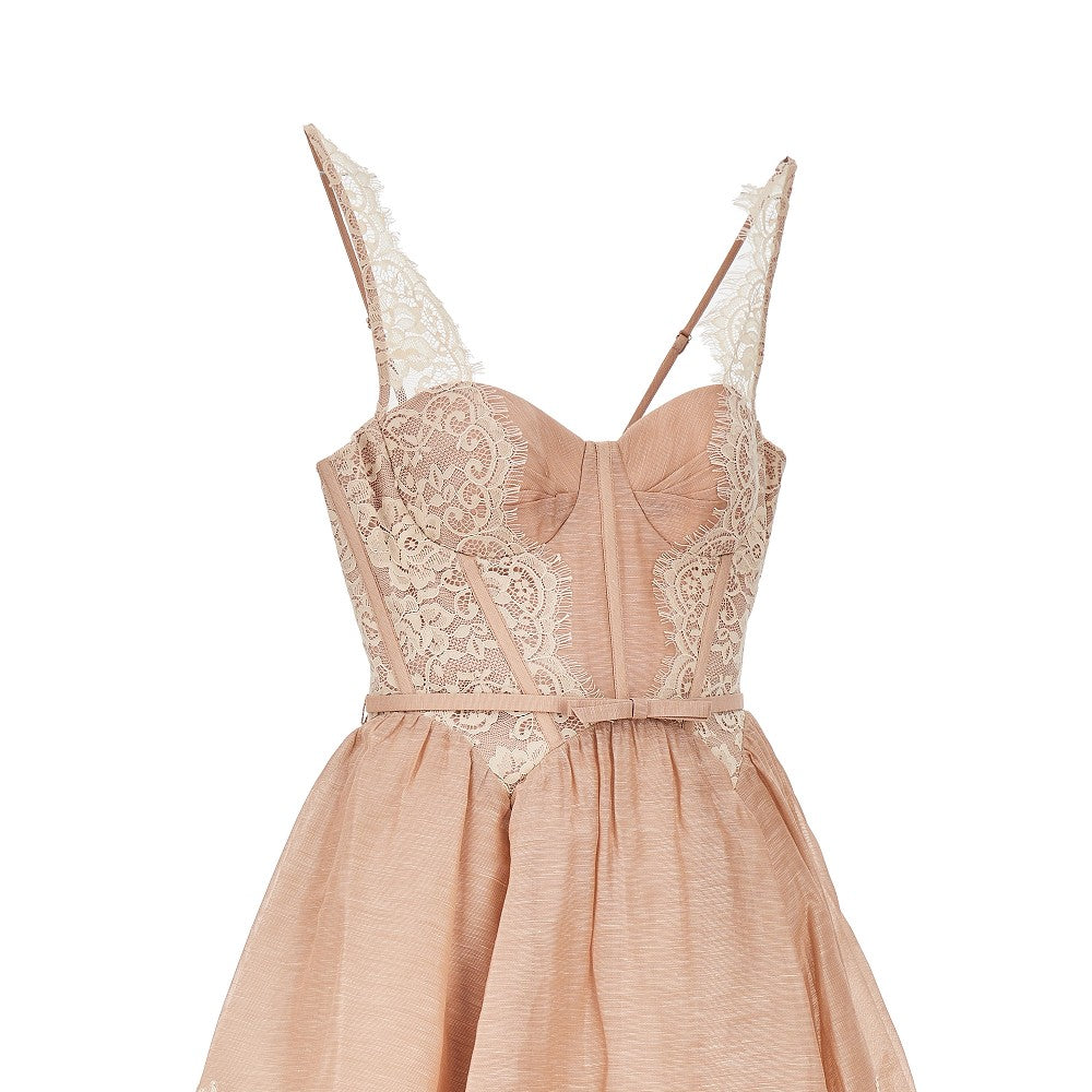 ZIMMERMANN II valiant lace trim organdy mini dress