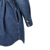 denim mini dress with silk bow