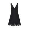 crepe couture mini dress with lace