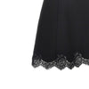 crepe couture mini dress with lace