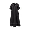 stretch poplin midi dress