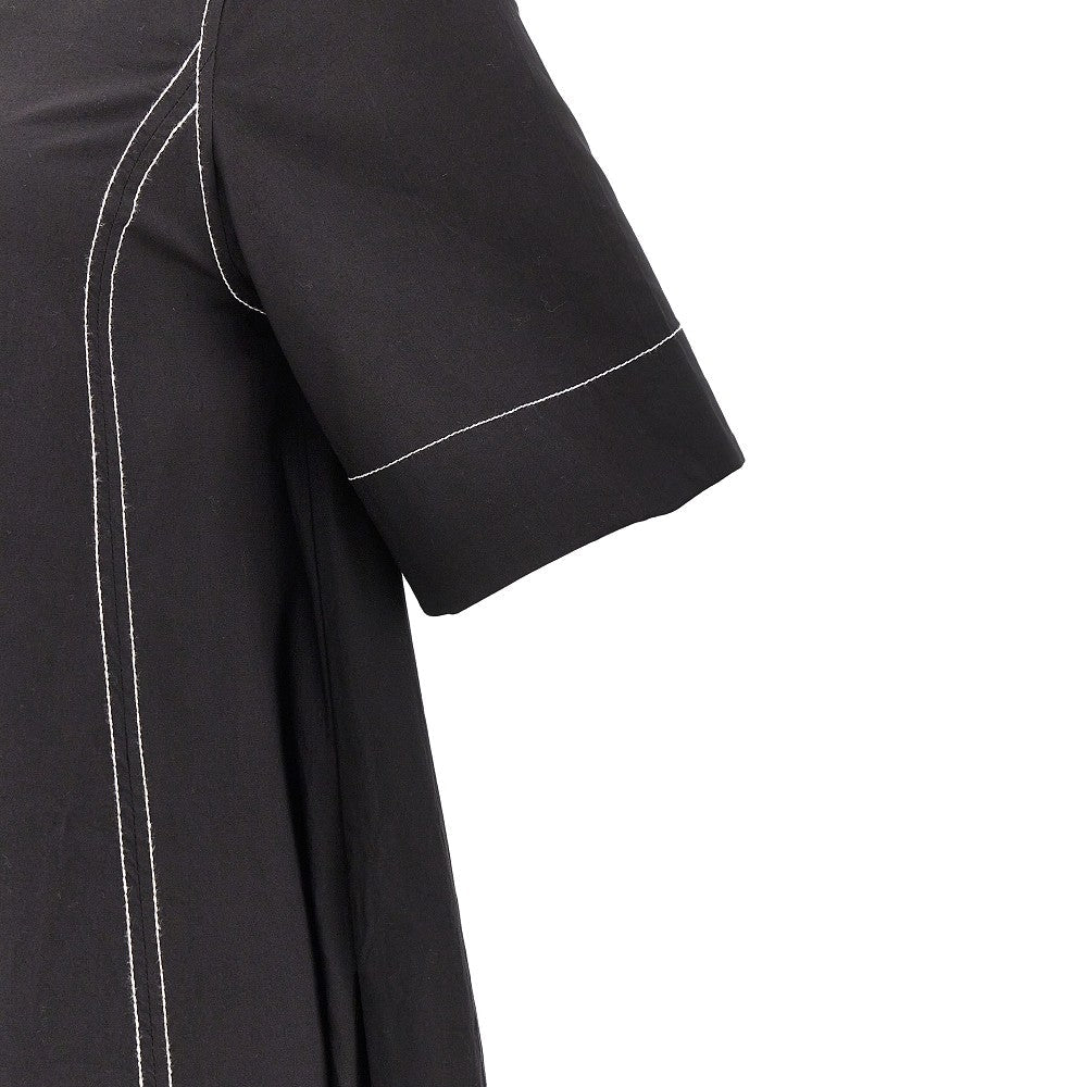 GANNI 36 stretch poplin midi dress