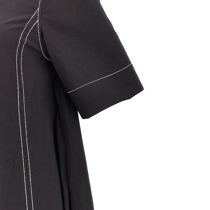 GANNI 36 stretch poplin midi dress