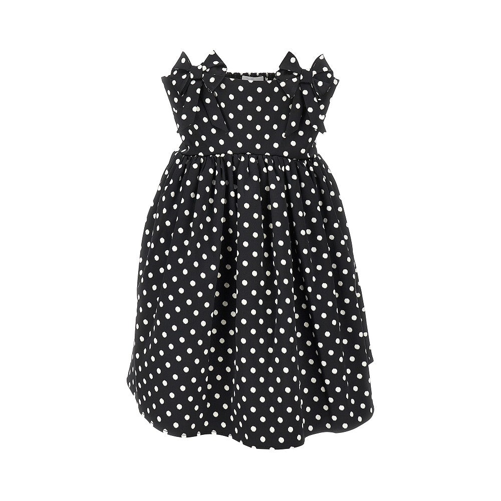 GANNI 36 polka-dot satin mini dress