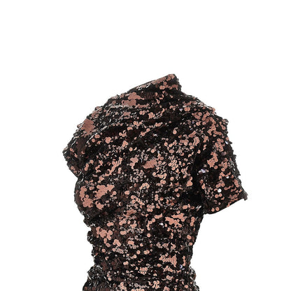 GANNI 36 sequinned mini dress