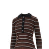 knitted short dress with striped motif