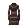 knitted short dress with striped motif