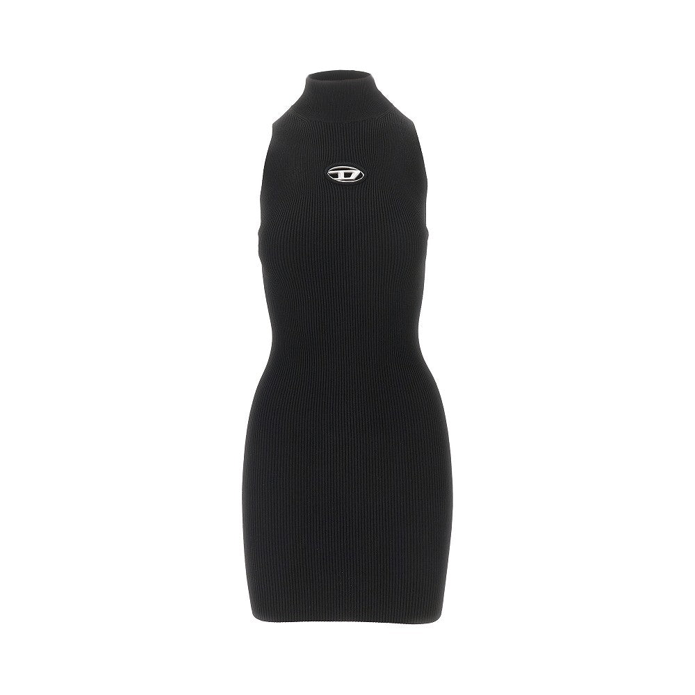 DIESEL M knitted mini dress with oval d logo