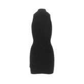 DIESEL M knitted mini dress with oval d logo