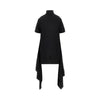 viscose asymmetrical mini dress