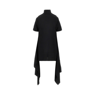 viscose asymmetrical mini dress