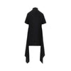 viscose asymmetrical mini dress