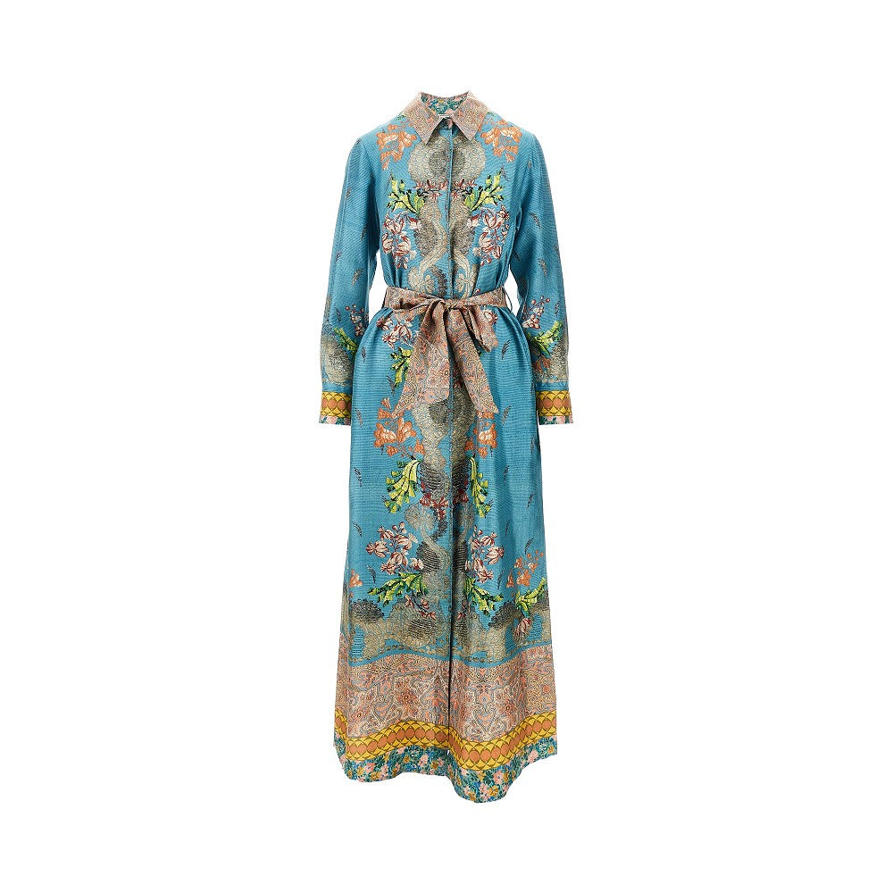 PIERRE LOUIS MASCIA S printed silk shirt dress