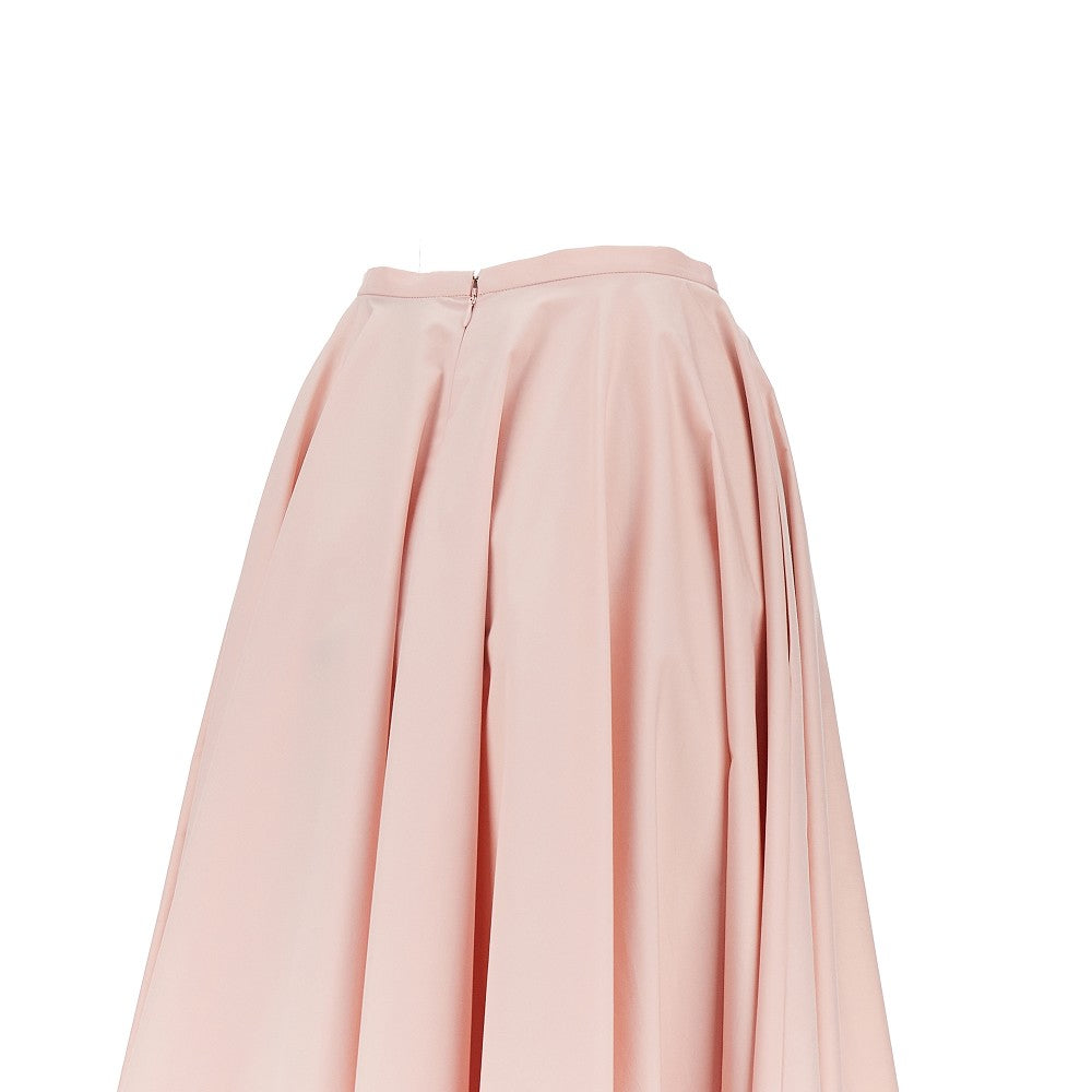 poplin ankle-length skirt