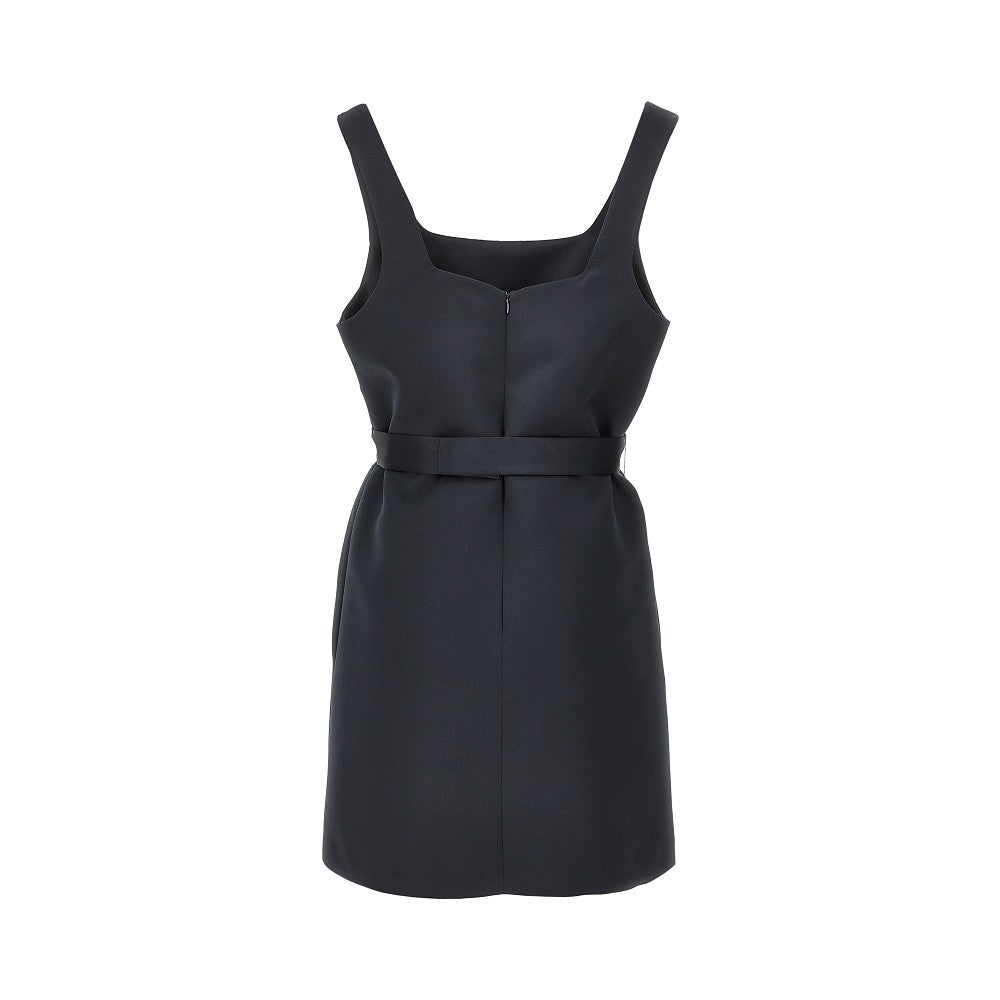 satin mini dress with belt