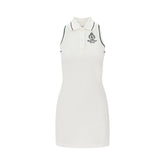 SPORTY AND RICH S crown tennis piquet mini polo dress