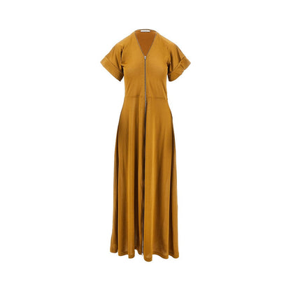 LEMAIRE S jersey long zip dress