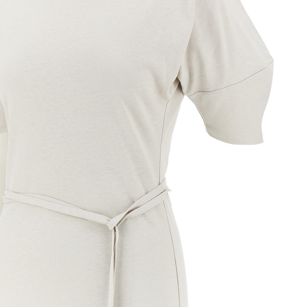 off-the-shoulder jersey midi dress