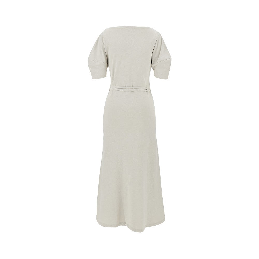 off-the-shoulder jersey midi dress
