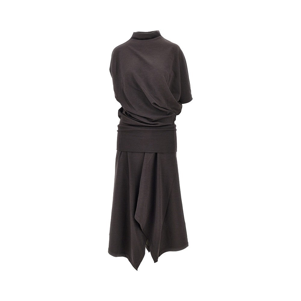 LEMAIRE S twisted wool-blend jersey dress