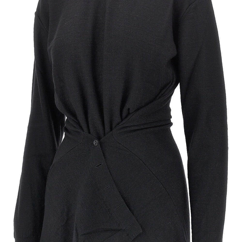 LEMAIRE S buttoned panels knitted midi dress