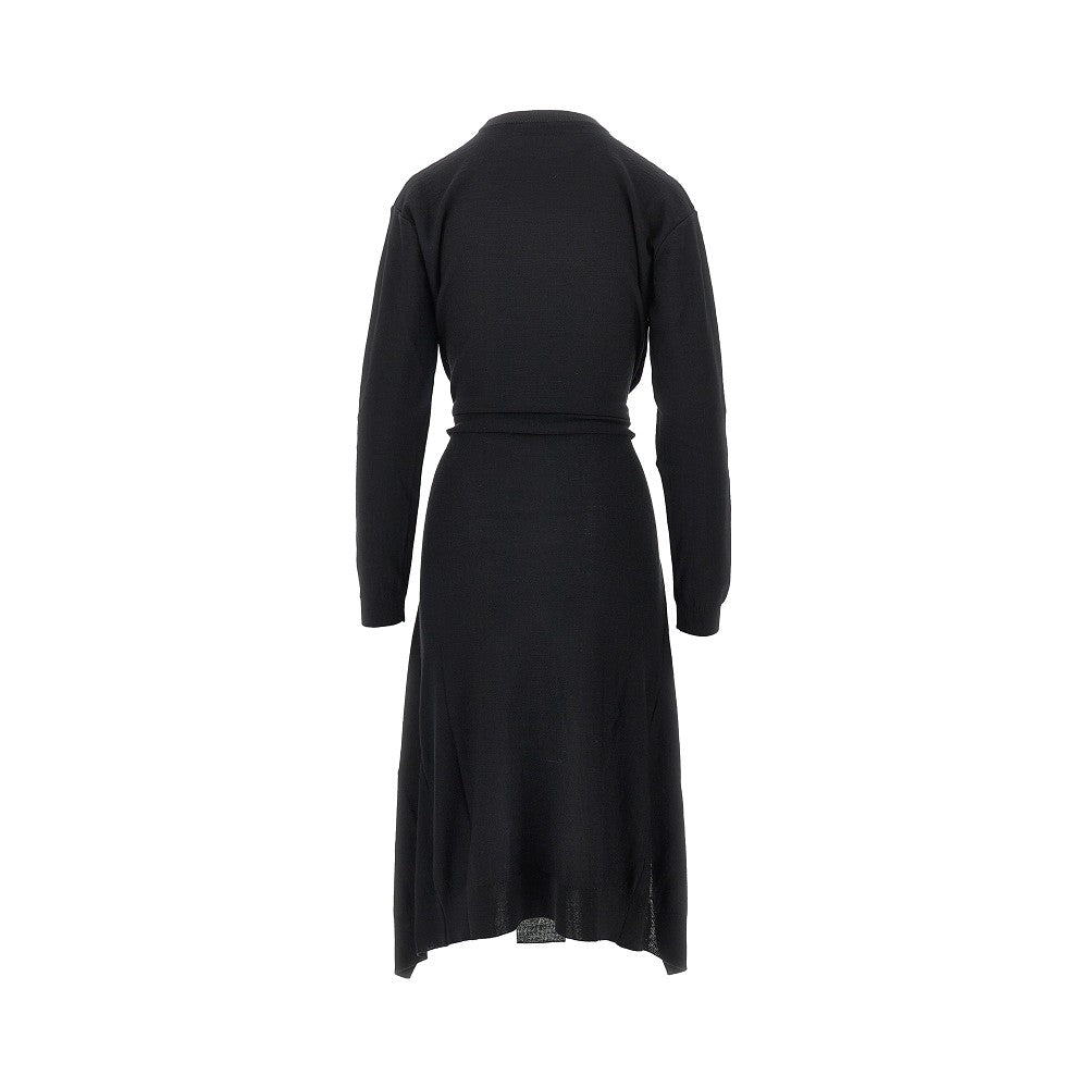 buttoned panels knitted midi dress