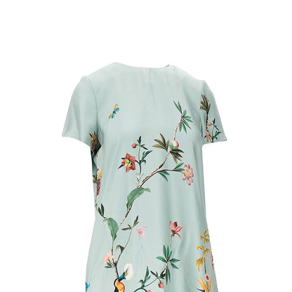 LA DOUBLE J S swing silk dress with feathers