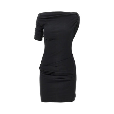 drapeado jersey mini dress